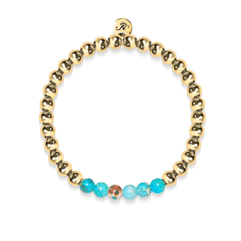 Awe | 18k Gold | Ocean Emperor Gemstone | Expression Bracelet