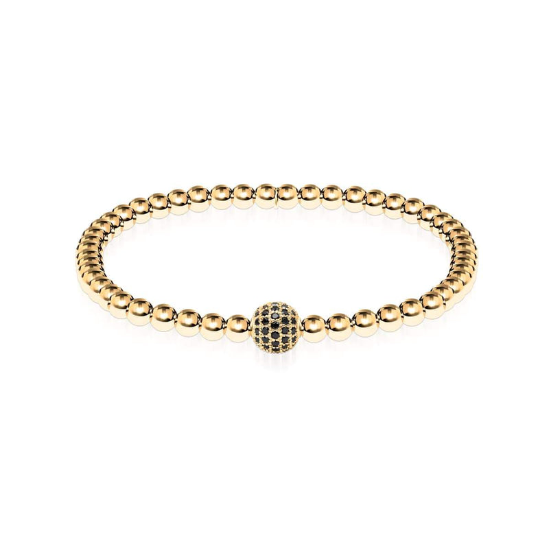 Charismatic | 18k Gold | Black Cubic Zirconia Crystals | Expression Bracelet