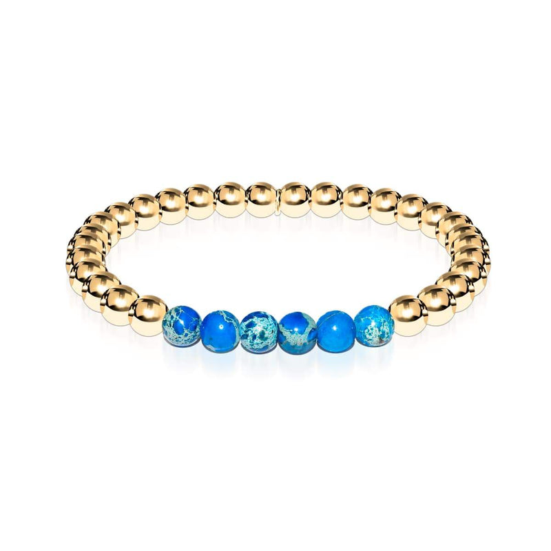 Jubilant | 18k Gold | Dark Blue Emperor Gemstone | Expression Bracelet