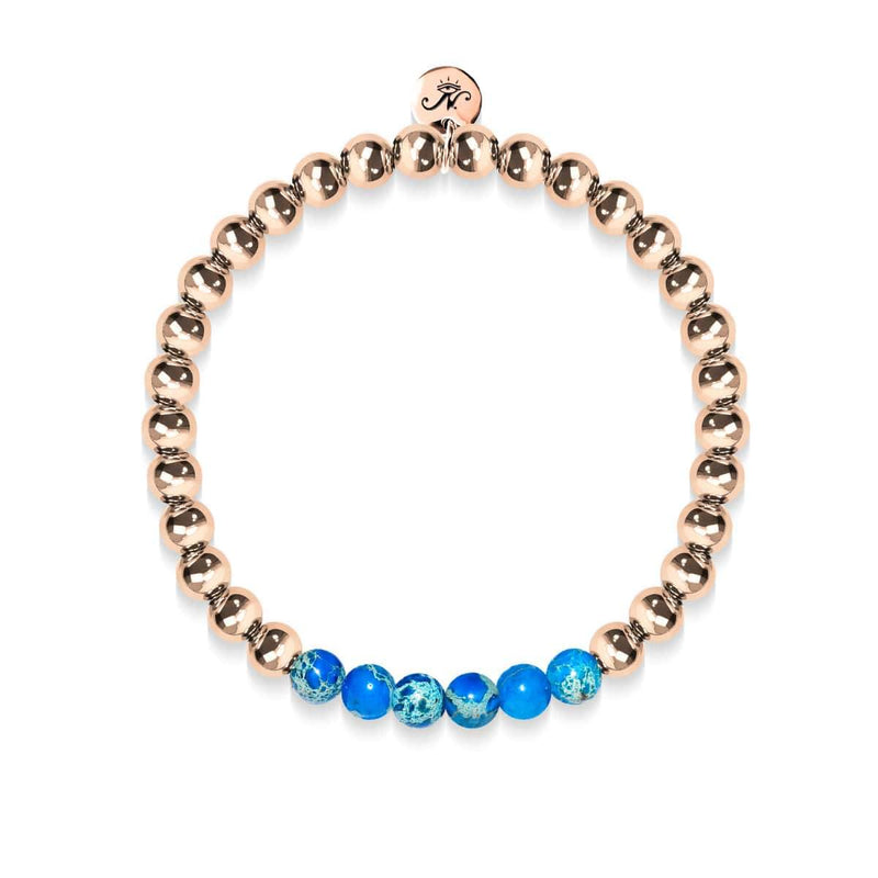 Jubilant | 18k Rose Gold | Dark Blue Emperor Gemstone | Expression Bracelet