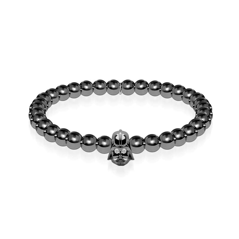 Vader | Charcoal Steel | Crystal Charm Bracelet