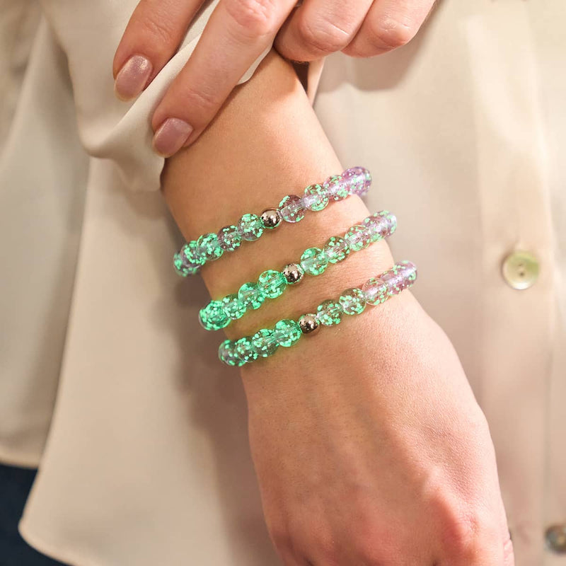 Lilac | .925 Sterling Silver | Firefly Glass Bracelet