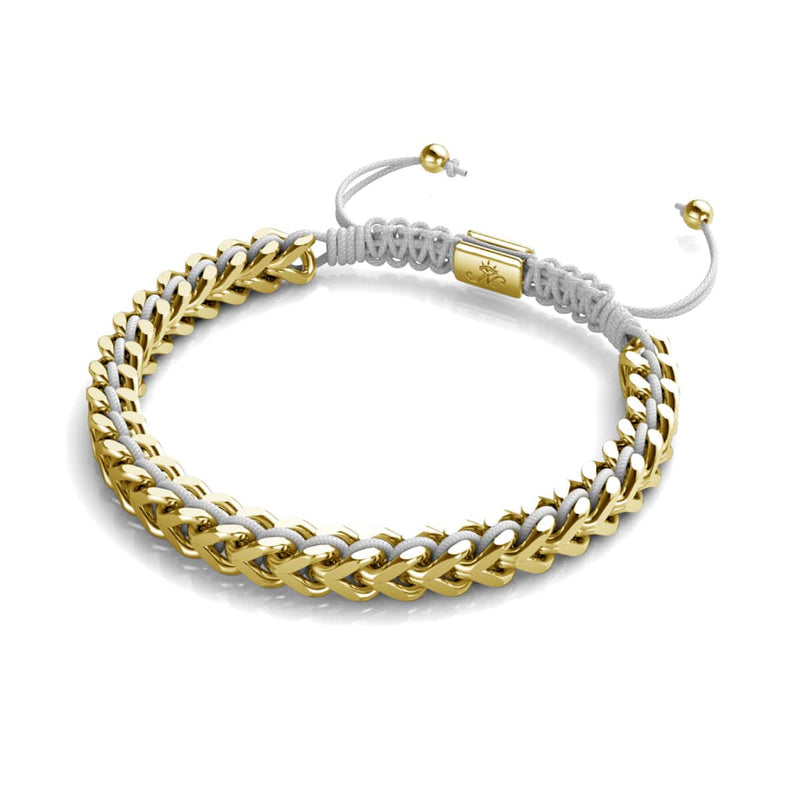 White x Gold | Gaia Wheat Chain Bracelet