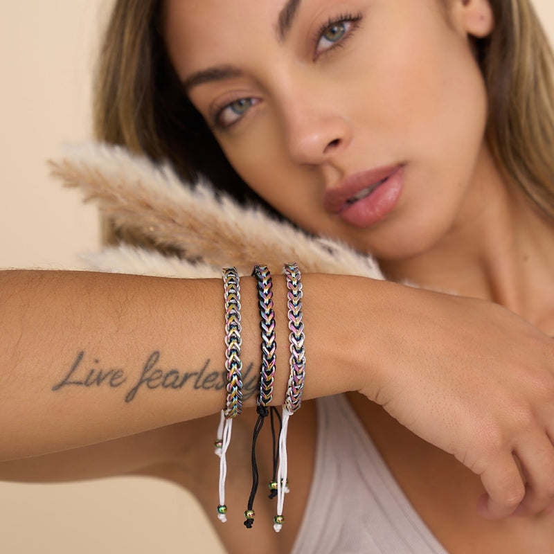 White x Unicorn Silver | Gaia Wheat Chain Bracelet