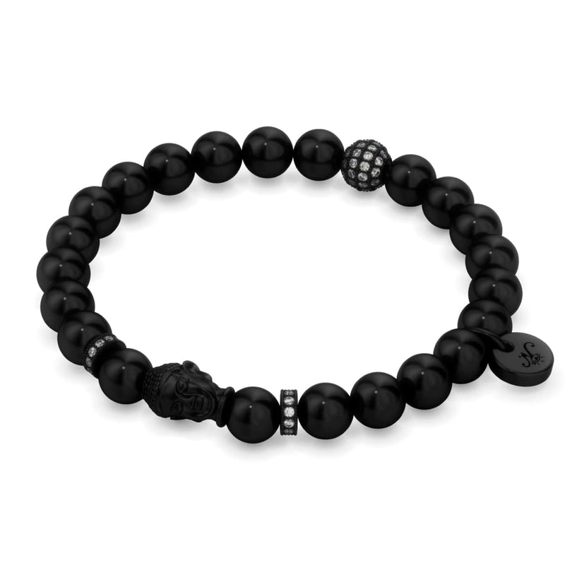 Gunmetal | Gilded Buddha Bracelet