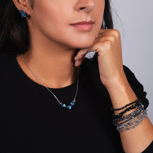 Sapphire Crystal | .925 Sterling Silver | Mini Kikiballa Earrings