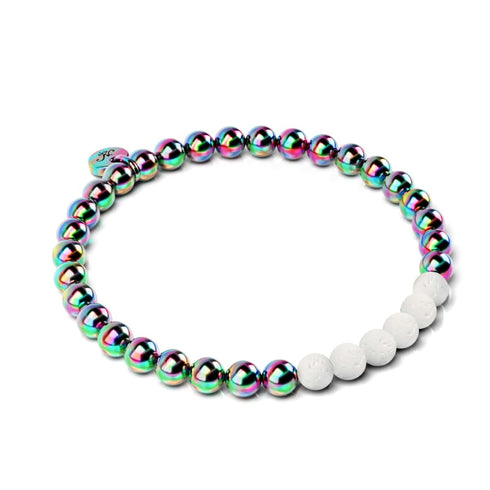 Unicorn Silver and White | Lava Rock Diffuser Bracelet