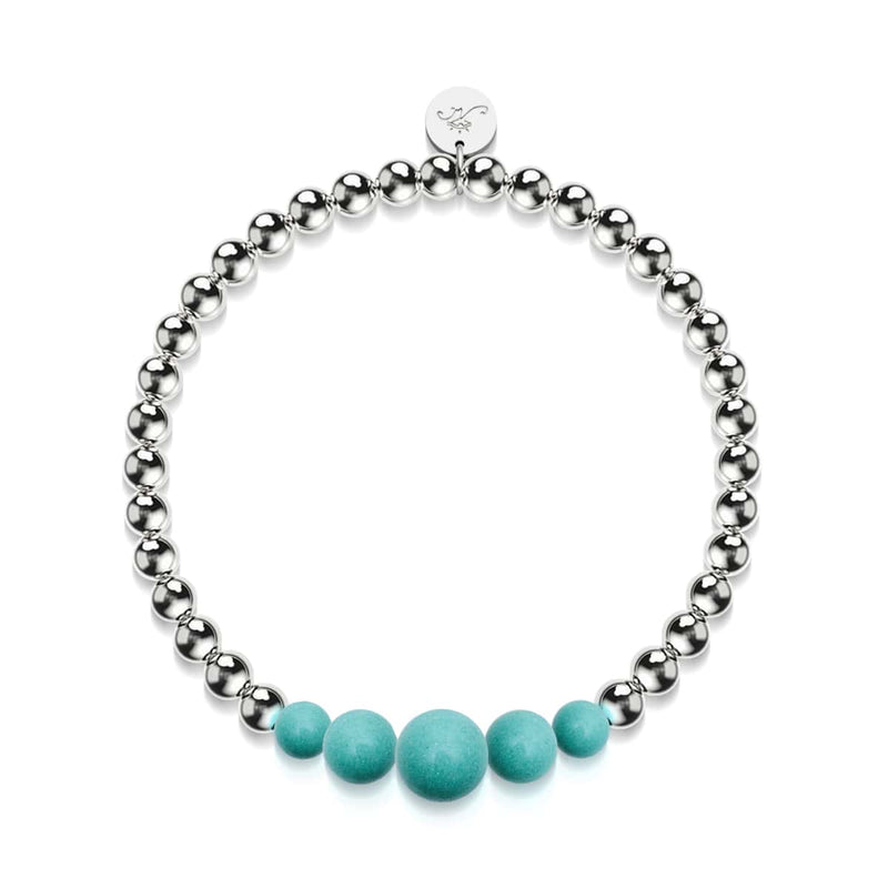 Teal | Silver | Lumos Ceramic Expression Bracelet