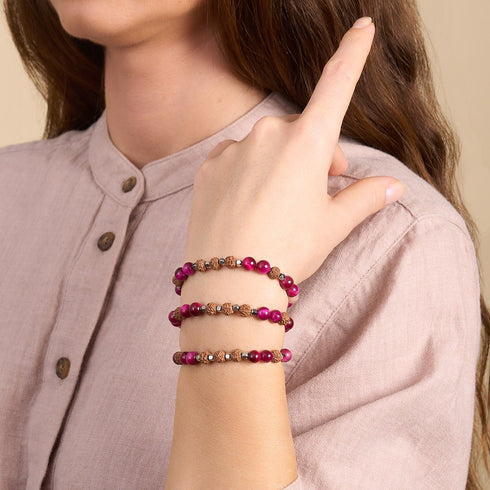 Solstice | Gemstone Rudraksha |  Mala Bracelet