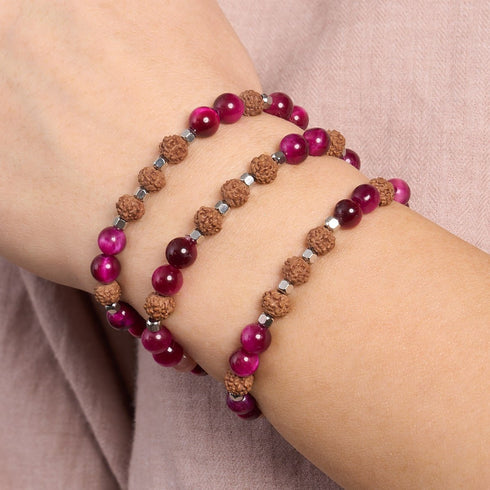 Solstice | Gemstone Rudraksha |  Mala Bracelet
