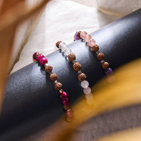 Solstice | Gemstone Rudraksha |  Mala Bracelet
