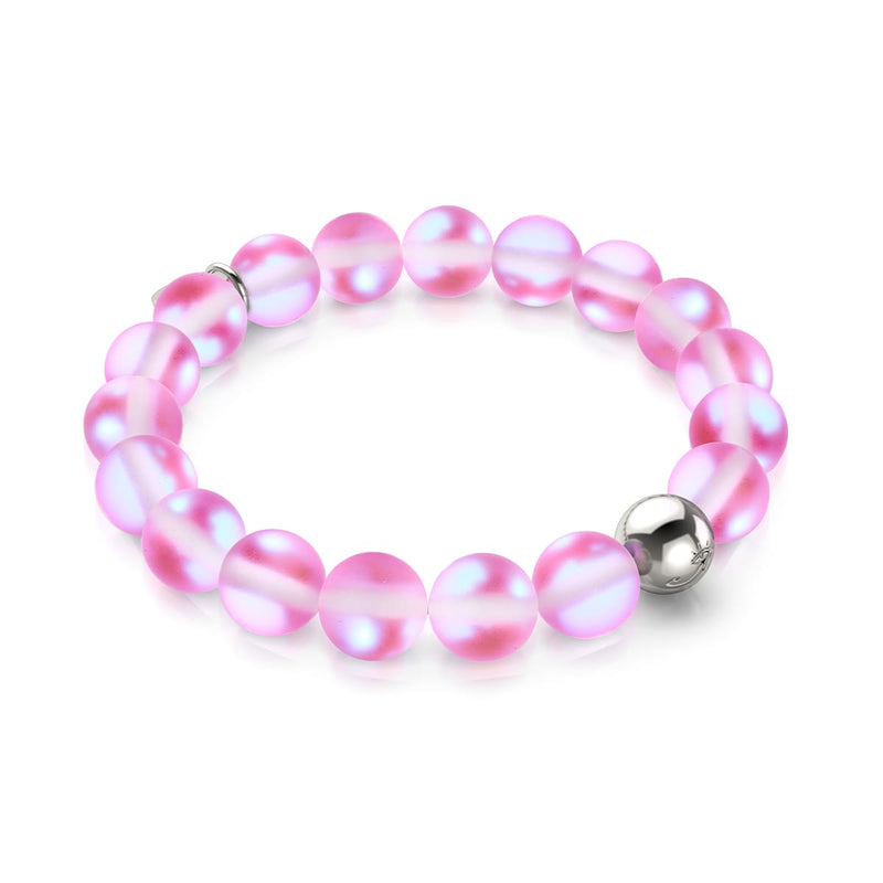 Pink | Silver | Mermaid Glass Statement Bracelet