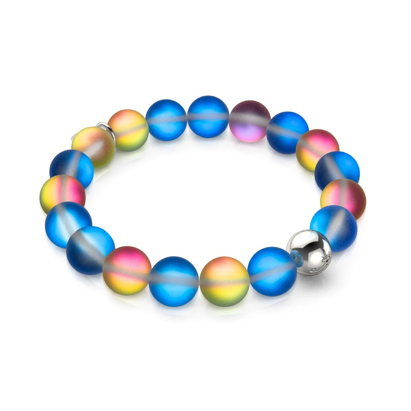 Unicorn Blue | Silver | Mermaid Glass Statement Bracelet