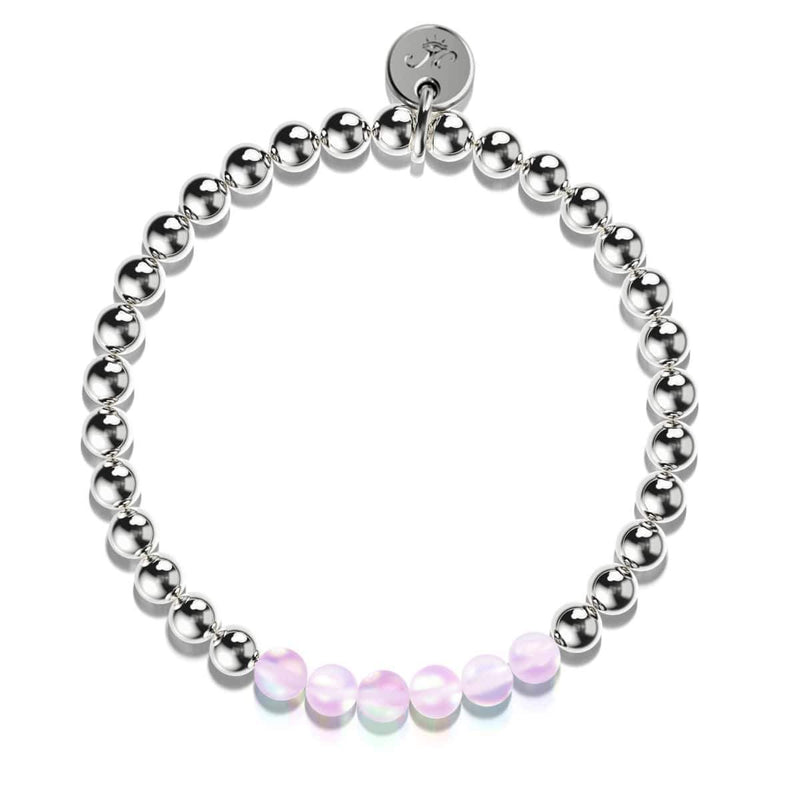 Violet | Silver | Mermaid Glass Expression Bracelet