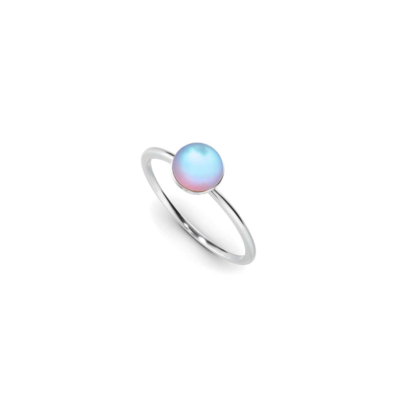 Rainbow White | .925 Sterling Silver | Mermaid Glass Ring