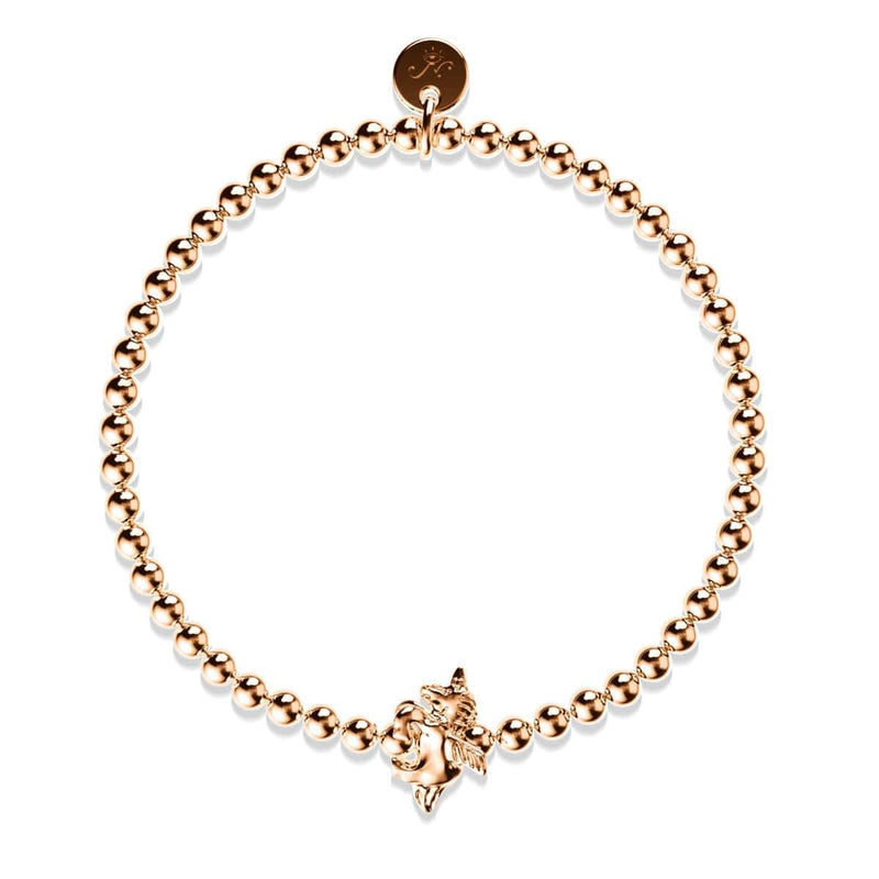 Pegasus | 18k Rose Gold | Winged Unicorn Charm Bracelet