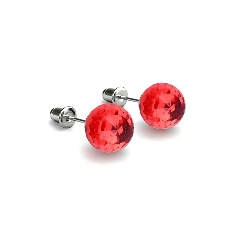 Ruby | .925 Sterling Silver | Prisma Stud Earrings