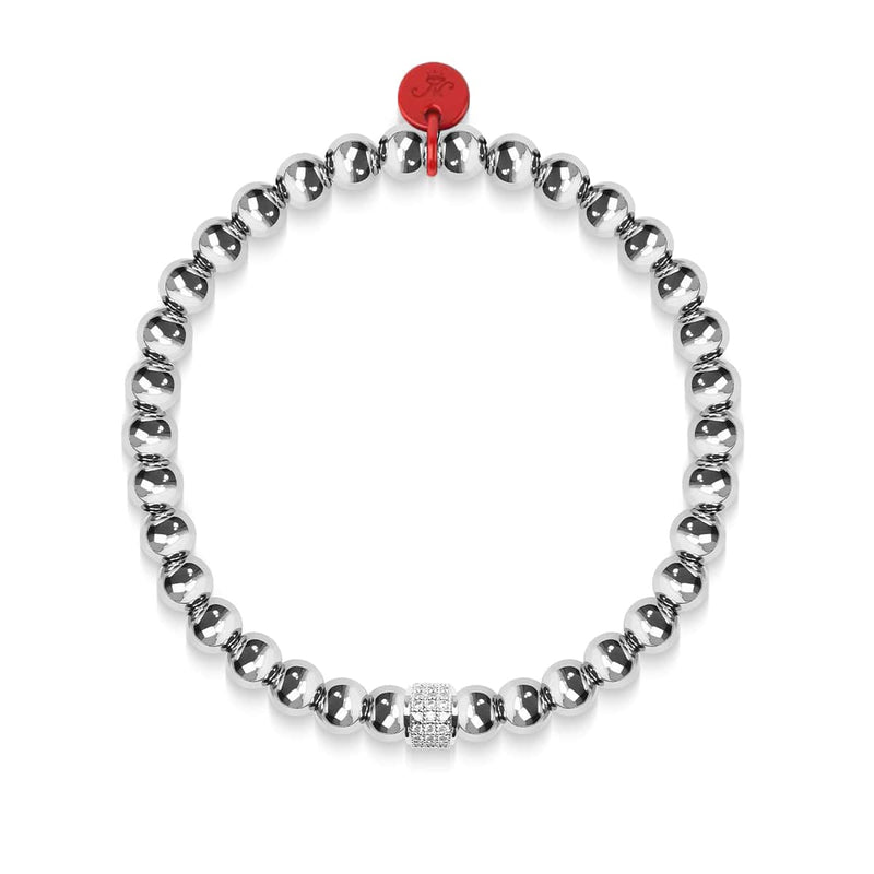 White Crystal Pave | Santa Charm Bracelet