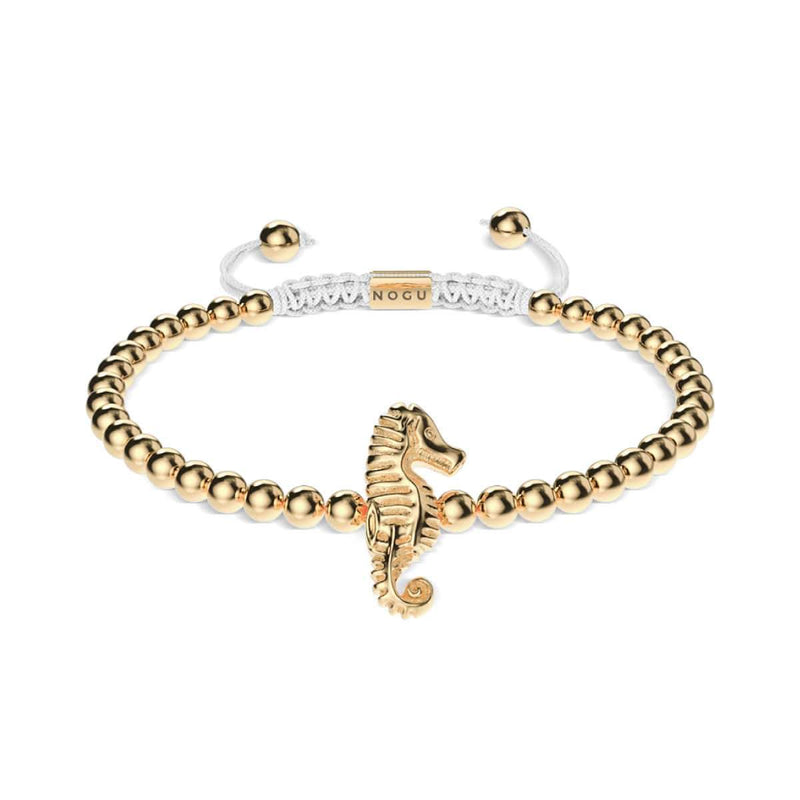 Reef | 18k Gold | Seahorse Macrame Charmballa Bracelet