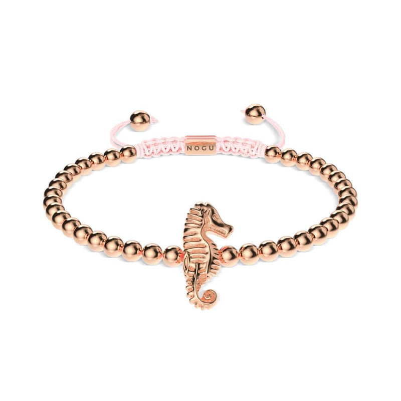 Reef | 18k Rose Gold | Seahorse Macrame Charmballa Bracelet
