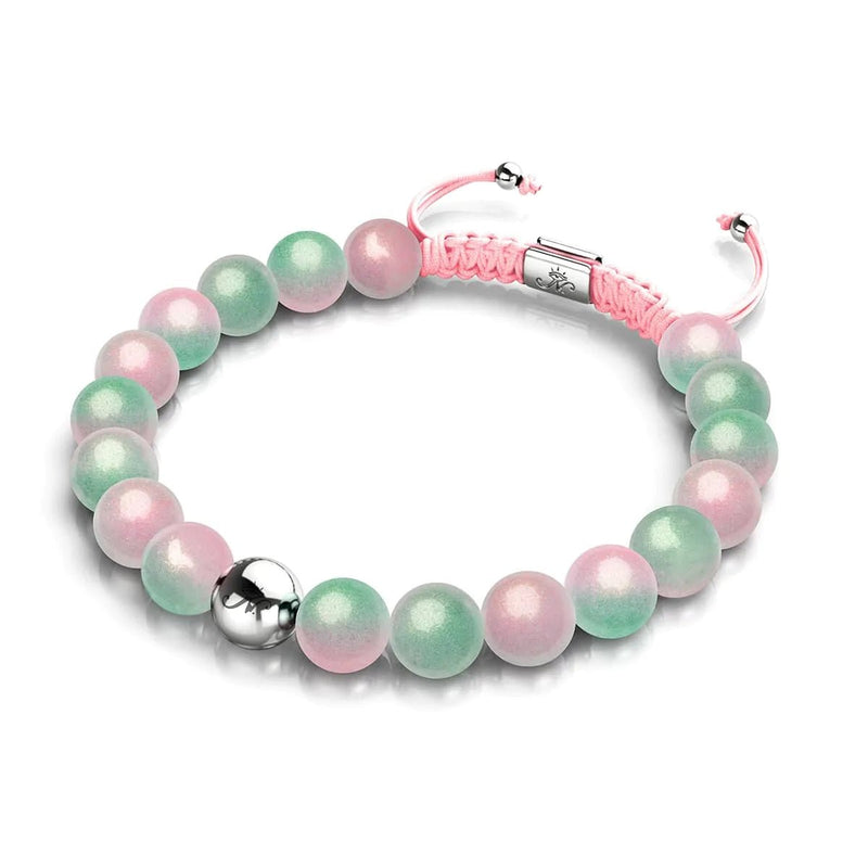 Sliced Melon | Shimmer Glass | Macrame Bracelet