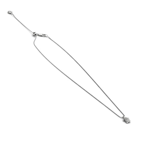 Tortuga | .925 Sterling Silver | Crystal Sea Turtle Infinity Clasp Necklace