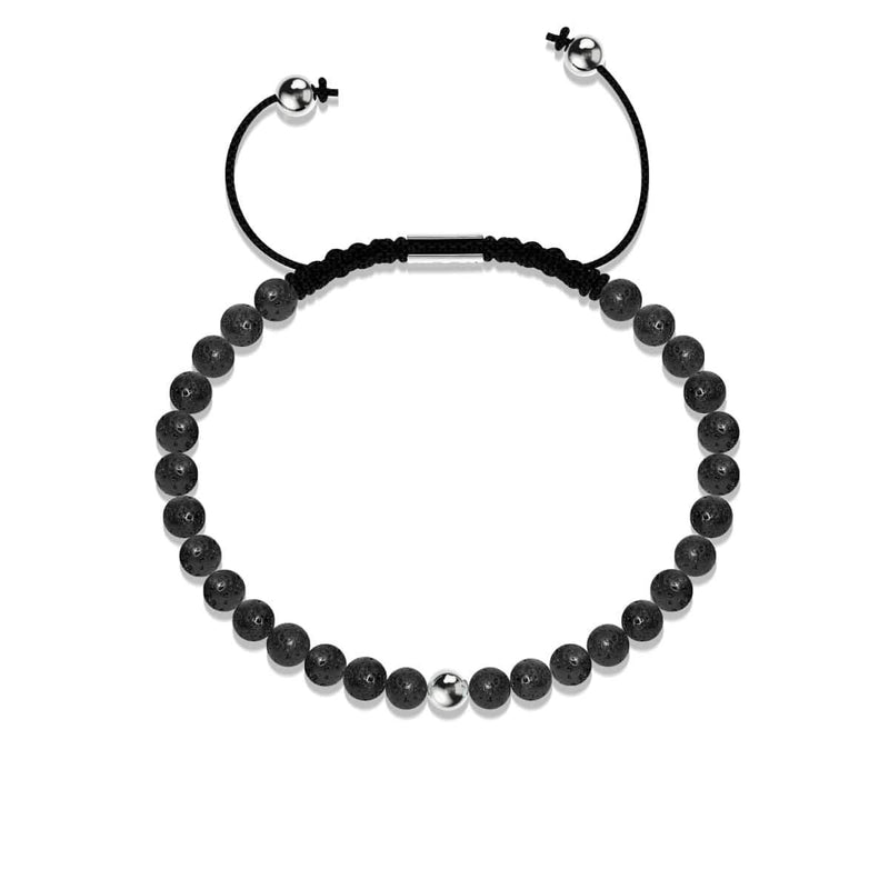 Lava Rock Diffuser | .925 Sterling Silver | Focus Gemstone Macrame Bracelet