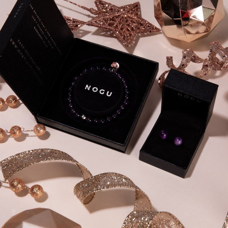 Amethyst | .925 Sterling Gold Vermeil | Healing Gemstone Bead Bracelet