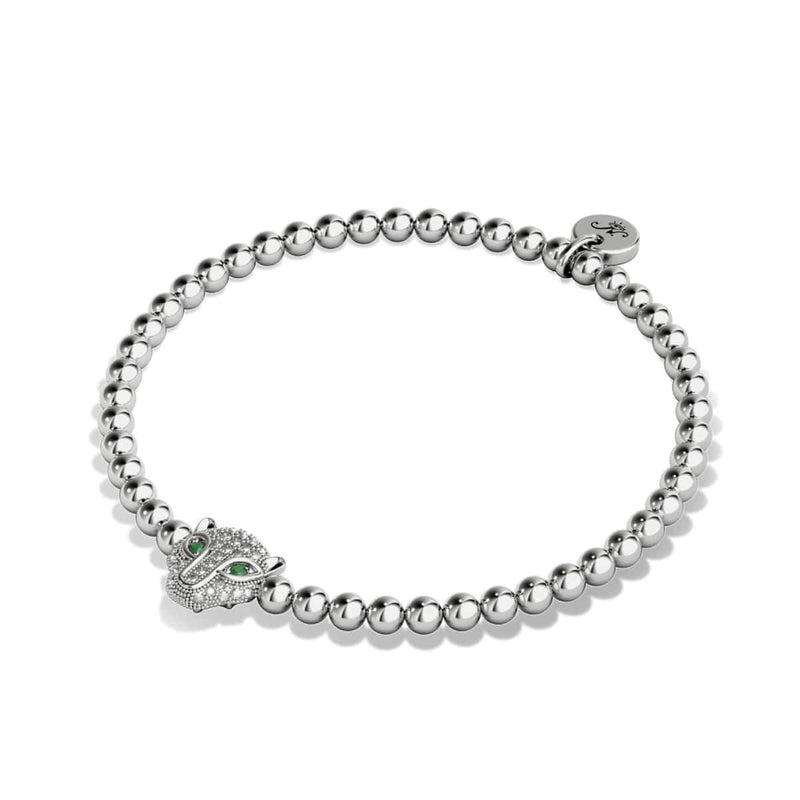 Fierce | .925 Sterling Silver | CZ Diamond Cat Bracelet