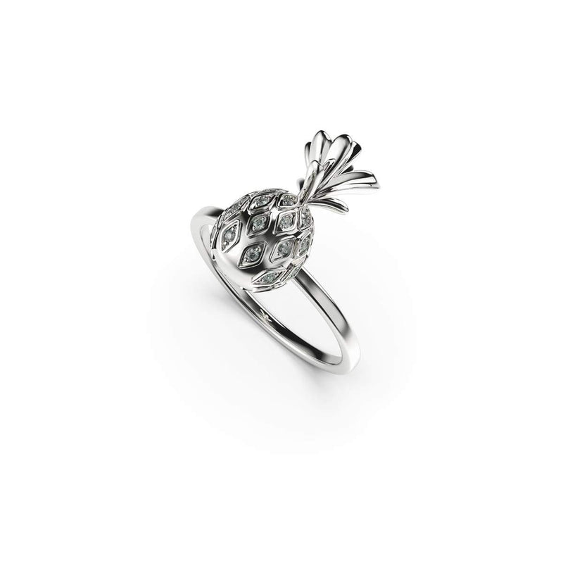 Pina Colada | .925 Sterling Silver | CZ Diamond Pineapple Ring