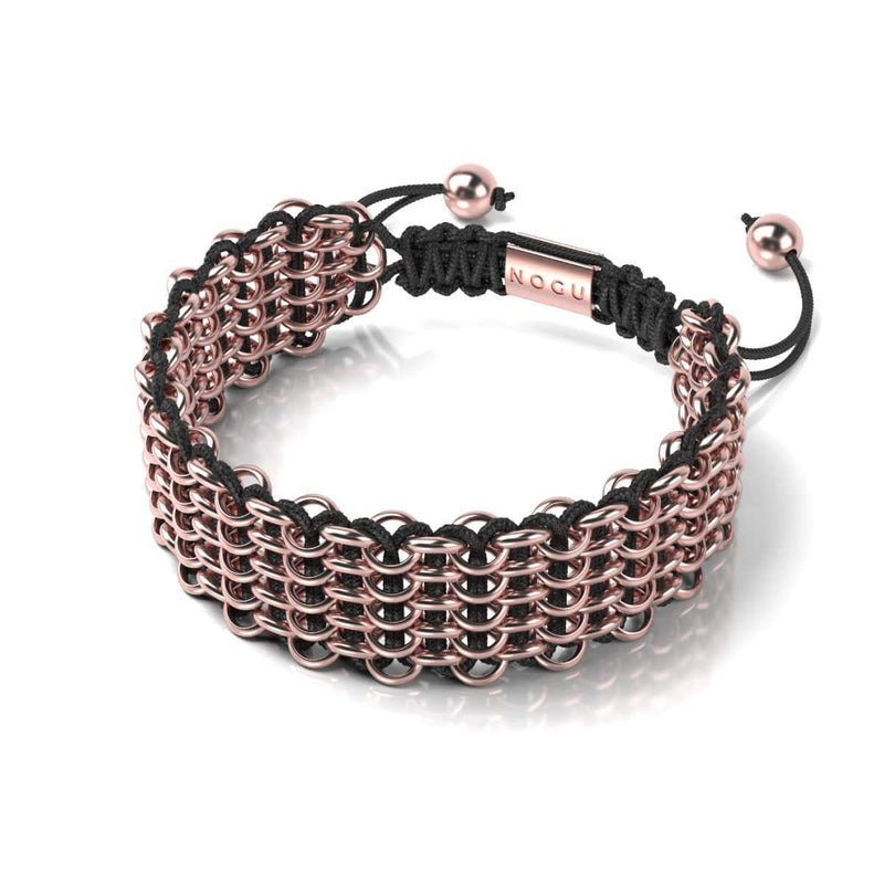 Tiger Links | Deluxe Kismet Bracelet | Black x Rose Gold