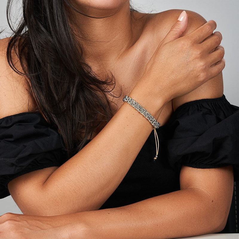 Grizzly Bear Links | Mini Kismet Bracelet | Brown x Silver