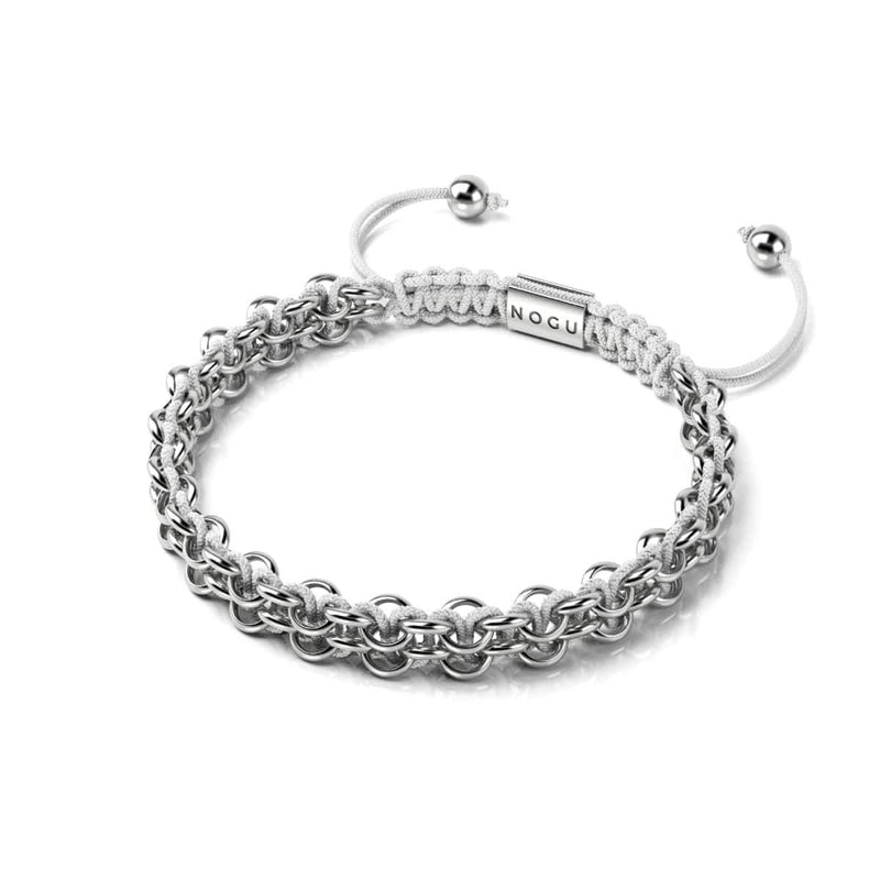White Rhino Links | Mini Kismet Bracelet | White x Silver