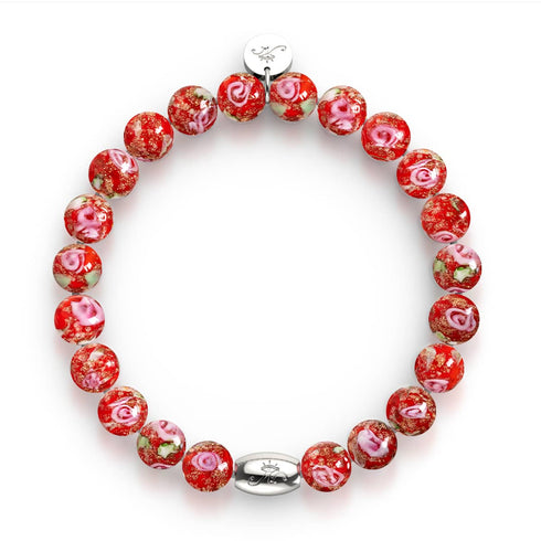 Blue Carmine | .925 Sterling Silver | Firefly Glass Garden Bracelet