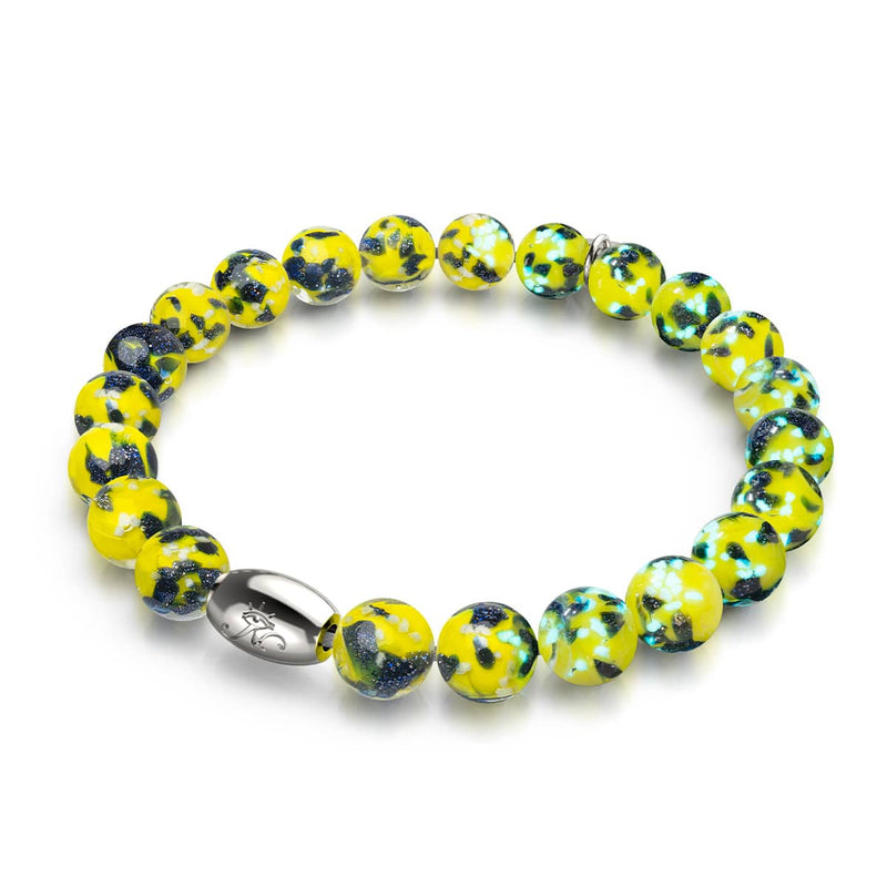 Blue Limoncello | .925 Sterling Silver | Firefly Glass Bracelet