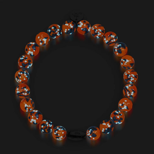 Glowing Ember | .925 Sterling Silver | Firefly Glass Bracelet