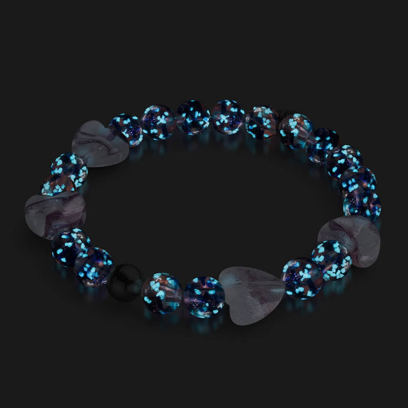 Purple Elixir | Firefly Glass x Murano Glass Hearts Bracelet