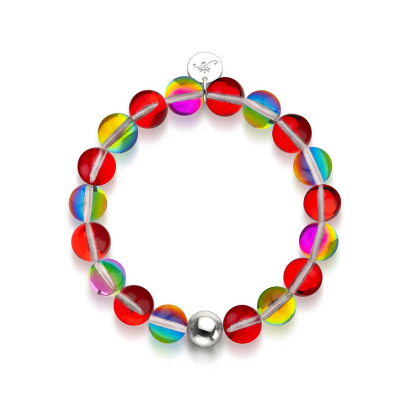 Mars Red | .925 Sterling Silver | Galaxy Glass Statement Bracelet