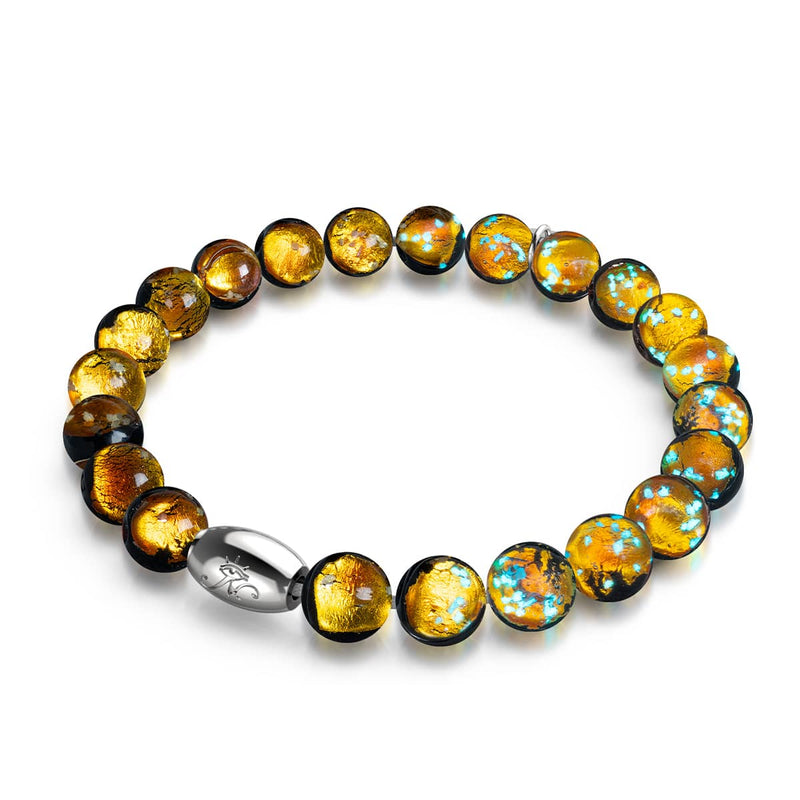 Hunter's Moon | .925 Sterling Silver | Lunar Glass Bracelet